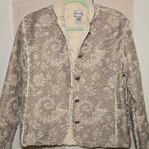 Chico's Beige Floral Jacket